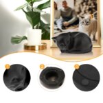 Pet Cremation Urn Storage Sculpture Pet Memorial Figurine Burial Funeral Urn Wooden Cat Urn Memorial Pet Urn Animal Ash - Image 4