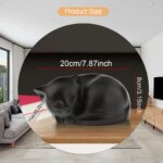 Pet Cremation Urn Storage Sculpture Pet Memorial Figurine Burial Funeral Urn Wooden Cat Urn Memorial Pet Urn Animal Ash - Image 5