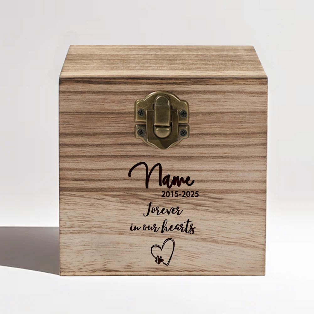 Pet Memorial Keepsake Box Dog Bereavement Gift Pet Keepsake Box Cat Dog Loss Gift Wood  Memorial Urns Dog Ashes Keepsake