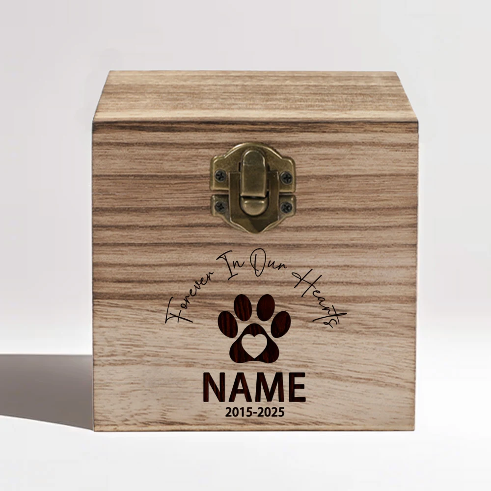 Pet Memorial Keepsake Box Dog Bereavement Gift Pet Keepsake Box Cat Dog Loss Gift Wood  Memorial Urns Dog Ashes Keepsake