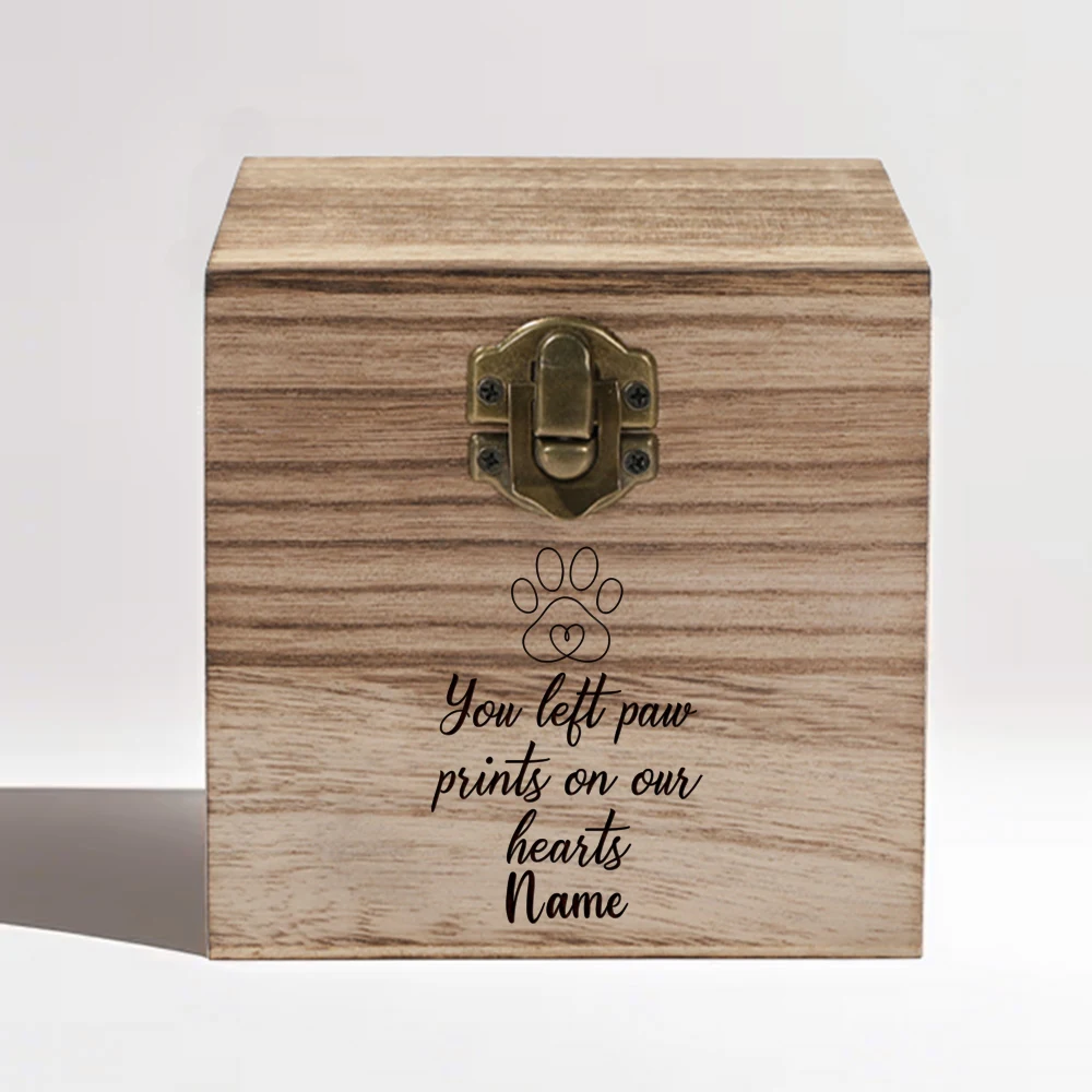 Pet Memorial Keepsake Box Dog Bereavement Gift Pet Keepsake Box Cat Dog Loss Gift Wood  Memorial Urns Dog Ashes Keepsake