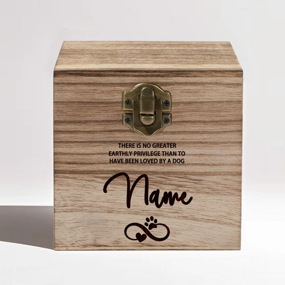 Pet Memorial Keepsake Box Dog Bereavement Gift Pet Keepsake Box Cat Dog Loss Gift Wood  Memorial Urns Dog Ashes Keepsake