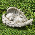 Mini Pet Memorial Tombstone Resin Angel Dog & Cat Pet Monument Garden Decoration Angel Cat And Dog Pet Memorial Craft Decoration - Image 2