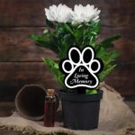 1pc Dog Memorial Plaque: Pet Loss Gift, Waterproof Acrylic Dog Grave Marker, Black Sympathy Garden Stake, Dog Paw Print - Image 3