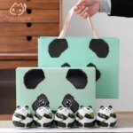 Panda Ceramic Cat and Dog Urn Pet Funeral Cremation Ashes Canister Memorial Box High Quality Small Animal Coffin - Image 4