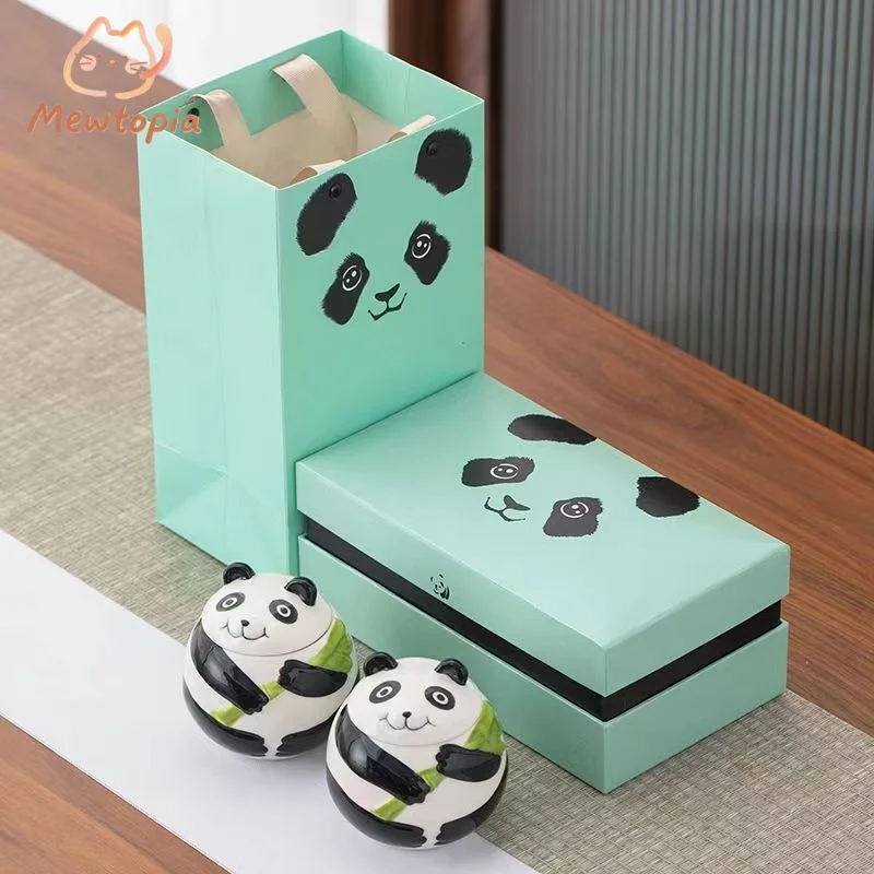 Panda Ceramic Cat and Dog Urn Pet Funeral Cremation Ashes Canister Memorial Box High Quality Small Animal Coffin