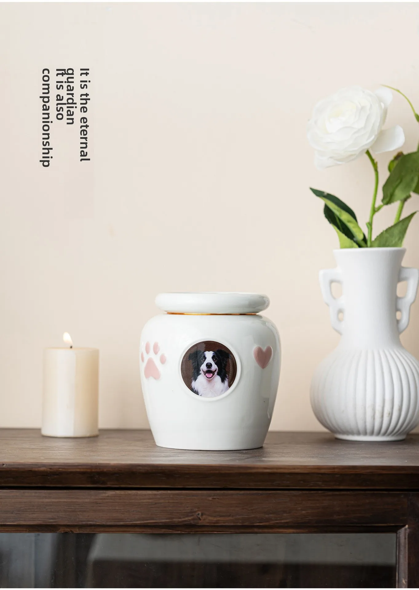 Moisture-Proof Sealed Pet Urn for Ashes - Custom Engraved Memorial Keepsake for Small Dogs and Cats, Forever in Heart