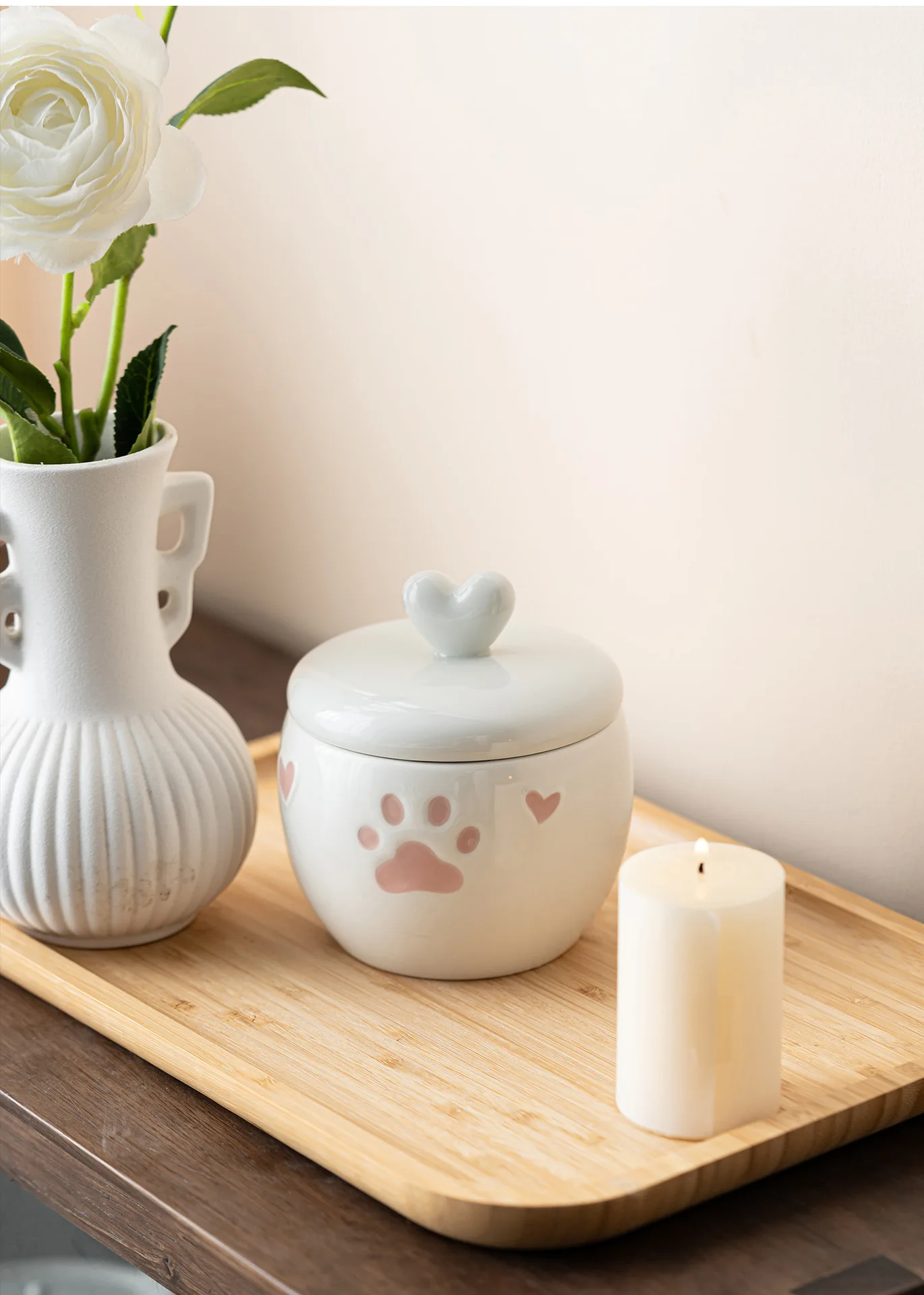 Moisture-Proof Sealed Pet Urn for Ashes - Custom Engraved Memorial Keepsake for Small Dogs and Cats, Forever in Heart