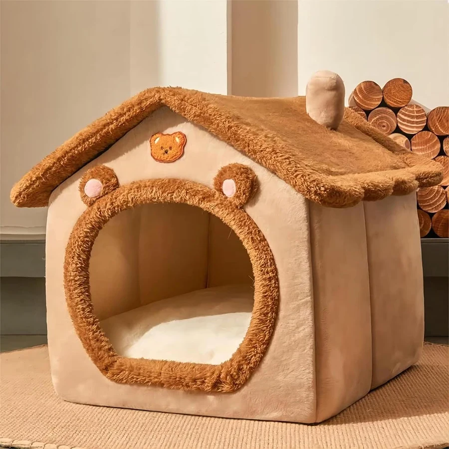 Foldable Pet House Removable Washable Cat House Puppy Cave Sofa Pet Bed House for Extra Small Dogs and Small Medium Cats Winter Foldable Pet House Removable Washable Cat House Puppy Cave Sofa Pet Bed House for Extra Small Dogs and Small Medium Cats Winter