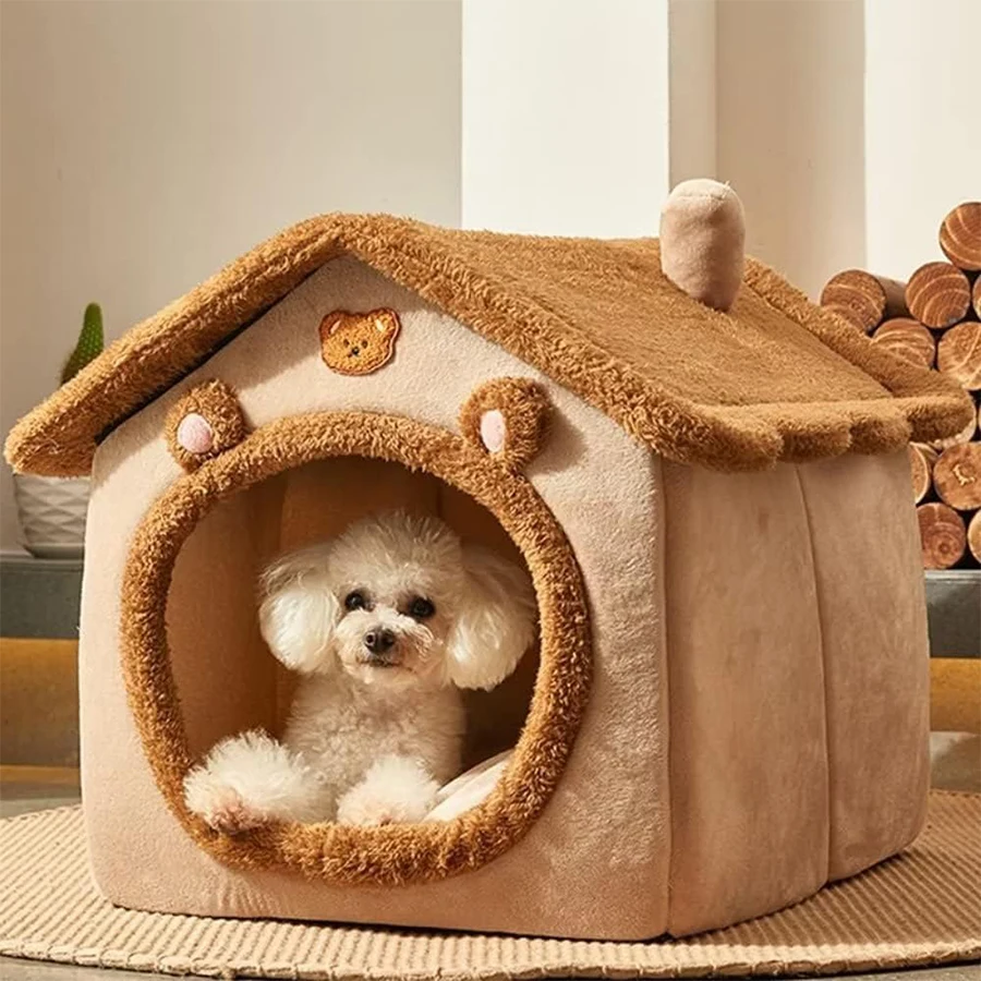 Foldable Pet House Removable Washable Cat House Puppy Cave Sofa Pet Bed House for Extra Small Dogs and Small Medium Cats Winter Foldable Pet House Removable Washable Cat House Puppy Cave Sofa Pet Bed House for Extra Small Dogs and Small Medium Cats Winter