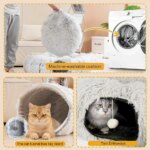 Winter New Arrival Plush Cat Tunnel Bed Foldable Two-in-One round Warmth Pet Nest Thickened Cozy Cuddly Cat Hideaway - Image 4