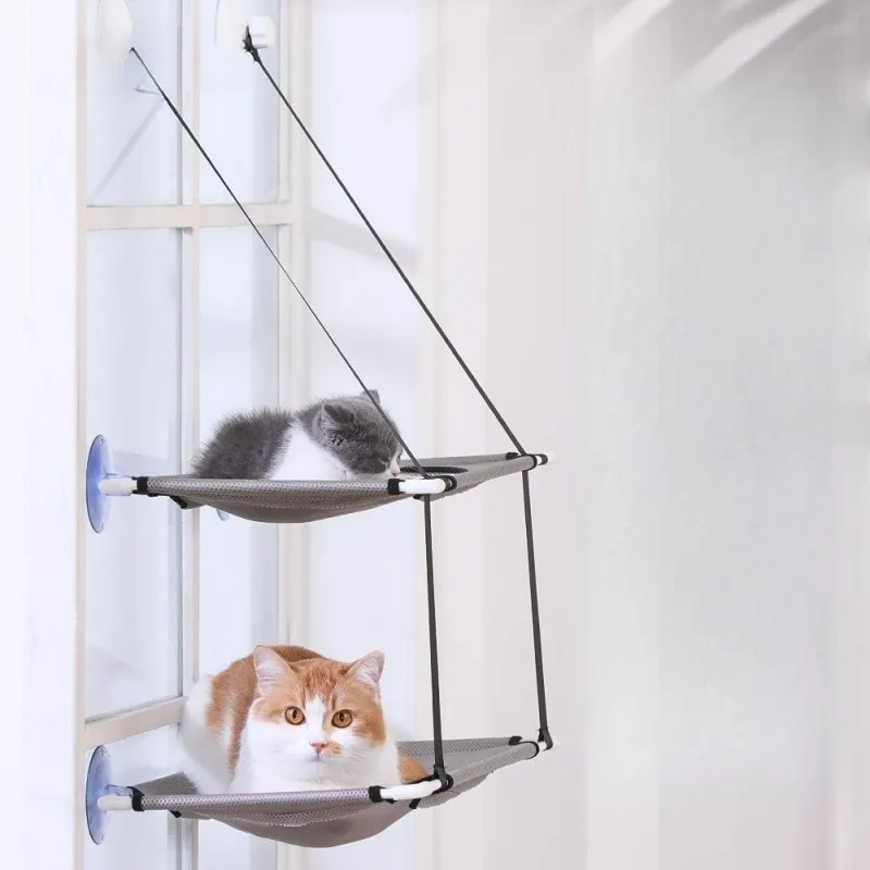 Cat Hammock Window Bed Kitten Sunny Seat Hanging Mount Beds Cat Sofa double-decker tunnels Suction Cup Wall Pet Hanging Winter Cat Hammock Window Bed Kitten Sunny Seat Hanging Mount Beds Cat Sofa double-decker tunnels Suction Cup Wall Pet Hanging Winter