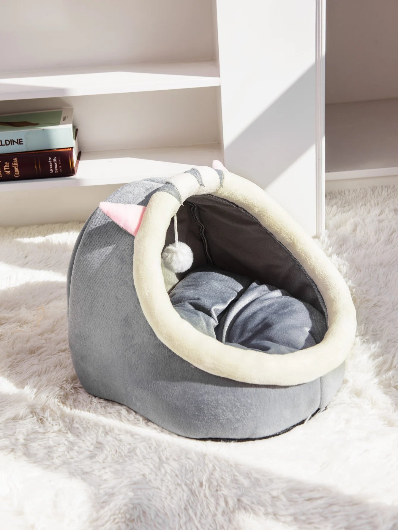 1PC Warm Winter Four Seasons Universal Semi-Closed Cute Comfortable Cat Nest Bed Warm Pet Nest