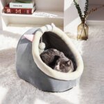 1PC Warm Winter Four Seasons Universal Semi-Closed Cute Comfortable Cat Nest Bed Warm Pet Nest - Image 4