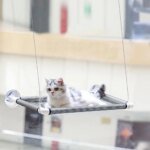 Cat Bed Window Mounted Cat Hammock Bed Pet Seat Super Suction Cup Hanging Lounger Soft Warm Bed for Cats Small Dogs Rabbits - Image 3