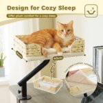 Cat Desk Bed, 360° Rotatable Cat Bed Stand for Indoor Cats, Adjustable Cat Basket, Cats Hammock for Table, Soft Cat Bed for Desk - Image 5