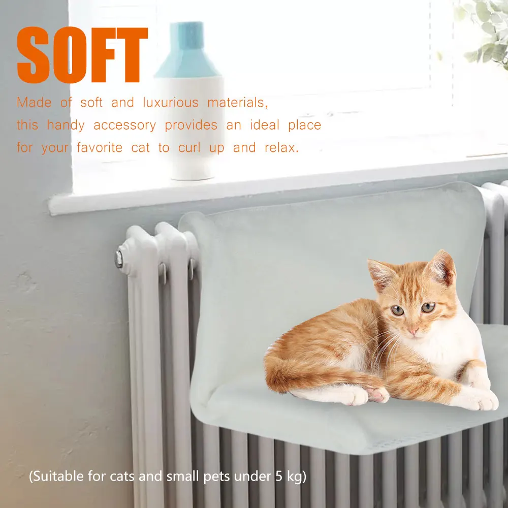 Cat Radiator Bed Hanging Cat Cradle Hammock Small Pet Animal Hanging Bed with Metal Frame Luxury Warm Fleece Basket for Cats Cat Radiator Bed Hanging Cat Cradle Hammock Small Pet Animal Hanging Bed with Metal Frame Luxury Warm Fleece Basket for Cats