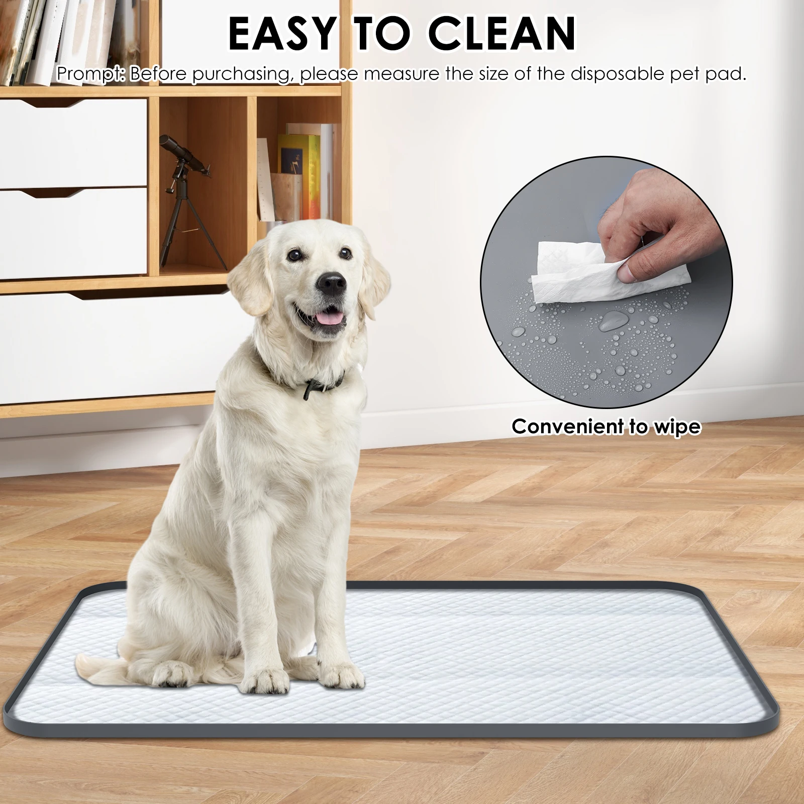 Dog Toilet Silicone Pee Pad Holder Foldable Leak Proof Foldable Puppy Potty Training Pad for Floor Protection Pet Supplies