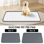 Dog Toilet Silicone Pee Pad Holder Foldable Leak Proof Foldable Puppy Potty Training Pad for Floor Protection Pet Supplies - Image 2