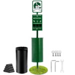 SucceBuy Dog Waste Station with Hand Wash Bottle Commercial Dog Poop Station Bag Dispenser Dog Waste Disposal System for Outdoor