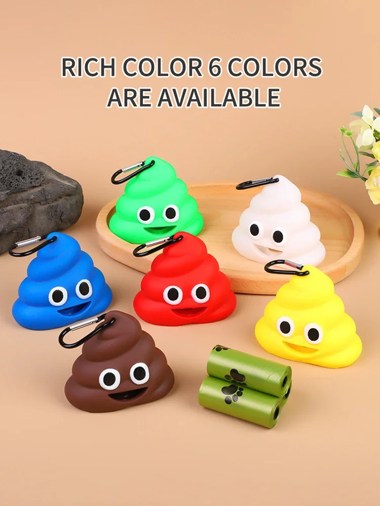 Poop Shaped Pad for Pet Potty Training and Compact Portable Trash Can for Cats and Dogs, Excludes Garbage Bags, 1 pc