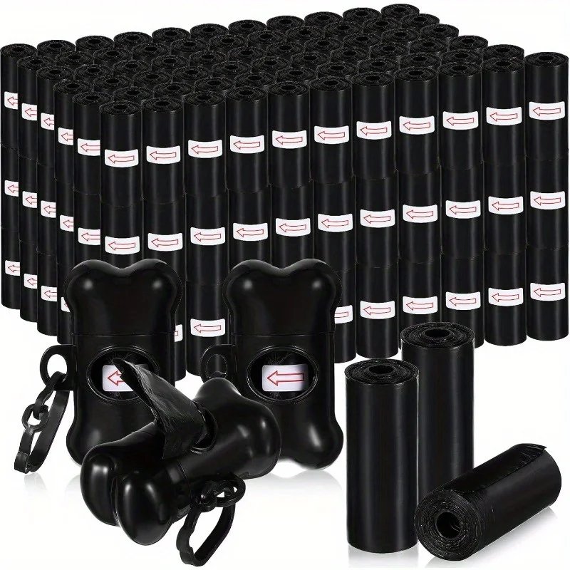 150 Count Dog Poop Bags + 1 bone Pet Waste Bags for Poop  Dispenser Doggie Poop Bags for Home Outdoor Puppy Walking and Travel,