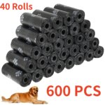 2/40Rolls Pet Dog Poop Bags Dispenser Collector Garbage Bag Puppy Cat Pooper Scooper Bag Small Rolls Outdoor Clean Pets Supplies