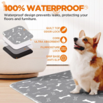 Washable Dog Pee Pads, 2 Pieces 18inchx24inch / 34inch X 36inch Reusable Puppy Pee Pads, Absorbent Pee Pads with Bone Print, Non-Slip Waterproof Pet Training Pads, Suitable for Sofas, Slatted Beds - Image 5