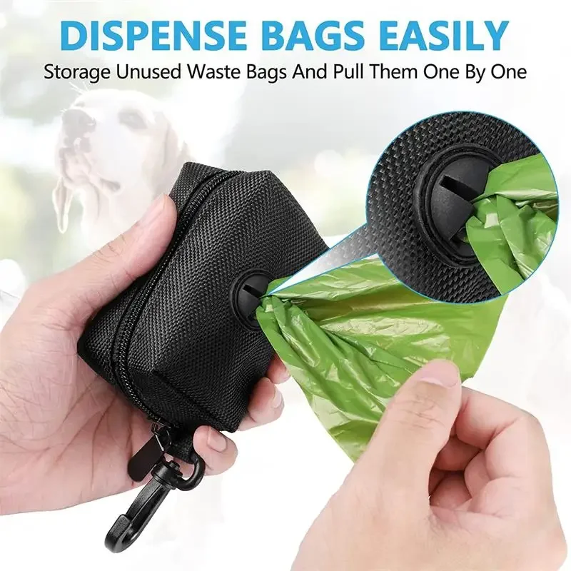 Pet Dog Poop Bag Holder Leash Attachment Adjustable Mini Travel Garbage Bag Dogs Waste Poop Bags Dispenser Pet Cleaning Tools