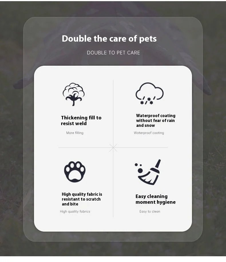 All Seasons Outdoor Rainproof Stray Cat Nest, Winter-Warm Closed House, Cold-Proof Cat House