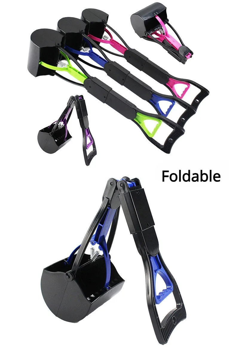 New Dog Poop Picker Extra Long Handle Large Collapsible Scooper Outdoor Dog Walking Cleaning Tool Feces Collector Pet Products