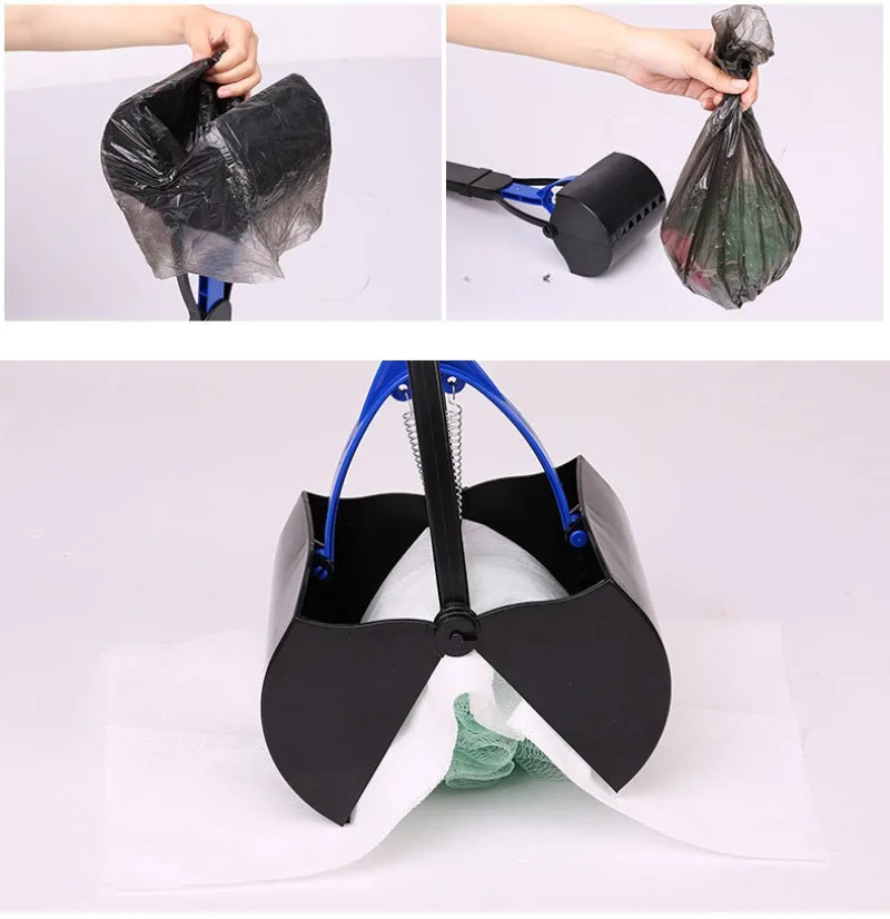 New Dog Poop Picker Extra Long Handle Large Collapsible Scooper Outdoor Dog Walking Cleaning Tool Feces Collector Pet Products