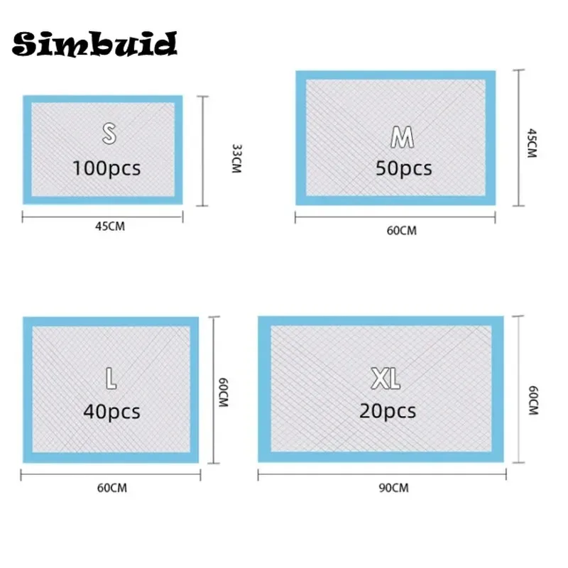 Super Absorbent Pet Diaper Dog Training Pee Pads Disposable Healthy Nappy Mat For Cats Dog Quick-dry Super Absorbent Pet Diaper Dog Training Pee Pads Disposable Healthy Nappy Mat For Cats Dog Quick-dry