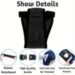 Breathable Adjustable Female Dog Diapers with 3 Replacement Pads - Ideal for Dogs in Heat, Menstruation, and Incontinence - Image 4