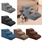 Pet Dog Ladder Pet Stairs Couch Cat Ramp High Bed Cat Rabbits Small Large Dogs Nonslip Washable Kitty Kitten Bedding Cat Stair
