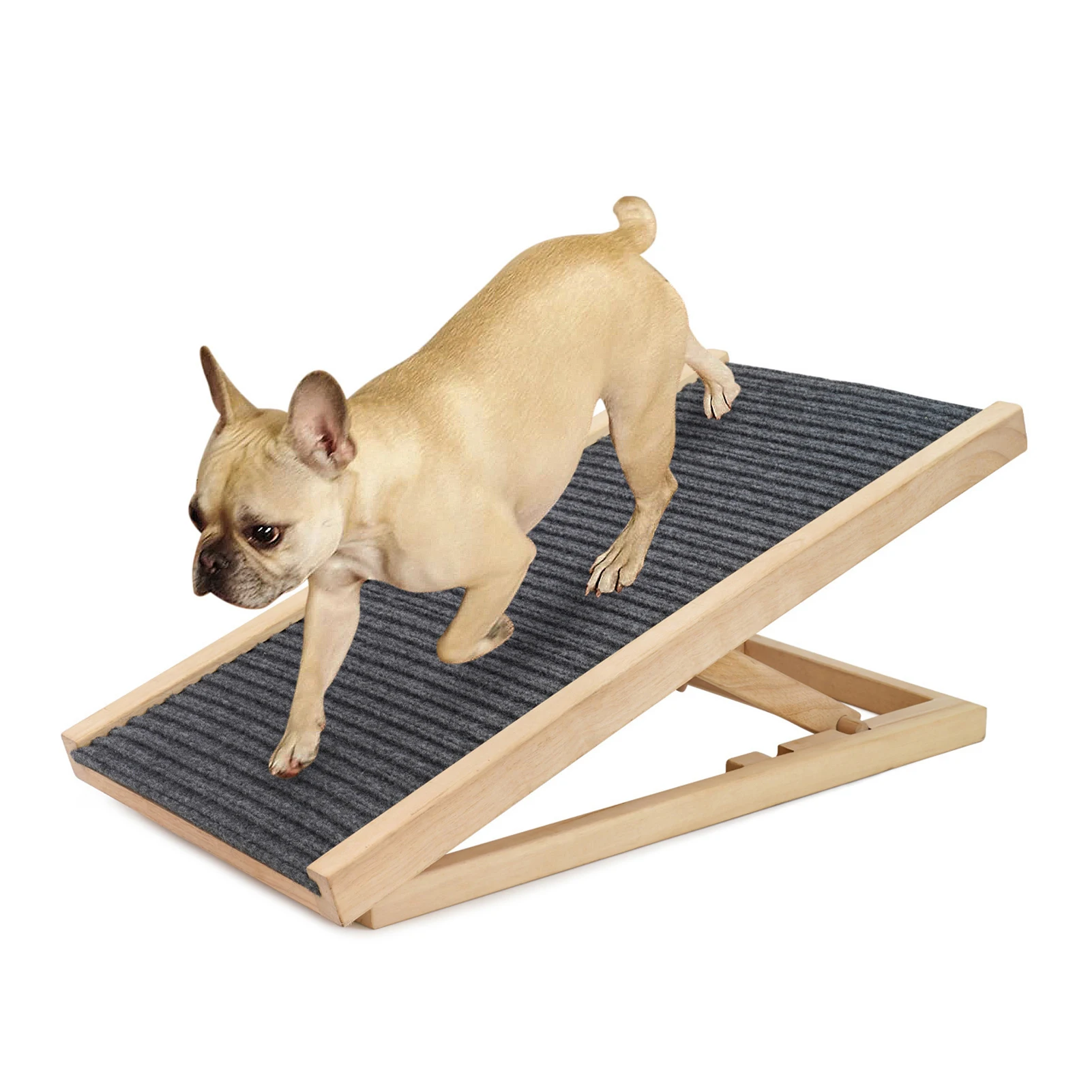Adjustable Dog Ramp Pet Wooden Folding Dog & Cat Stair for Couch High Bed Non Slip Carpet Surface 2/4 Levels Height Adjustable Adjustable Dog Ramp Pet Wooden Folding Dog & Cat Stair for Couch High Bed Non Slip Carpet Surface 2/4 Levels Height Adjustable