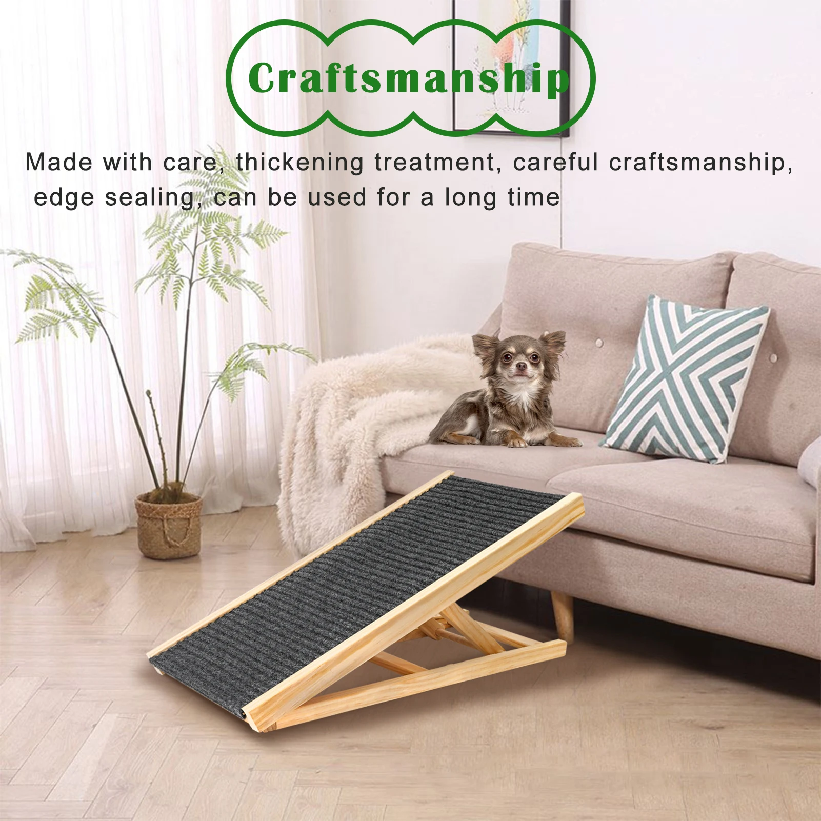 Adjustable Dog Ramp Pet Wooden Folding Dog & Cat Stair for Couch High Bed Non Slip Carpet Surface 2/4 Levels Height Adjustable Adjustable Dog Ramp Pet Wooden Folding Dog & Cat Stair for Couch High Bed Non Slip Carpet Surface 2/4 Levels Height Adjustable
