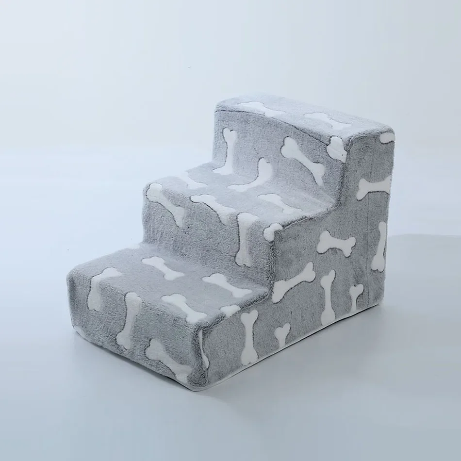 Ladder Dogs Pets Bone Shape Puppy Stairs Beside The Sofa Bed Ramp for Dogs Protecting Pet Joint Safety Stairs for Elderly Dogs