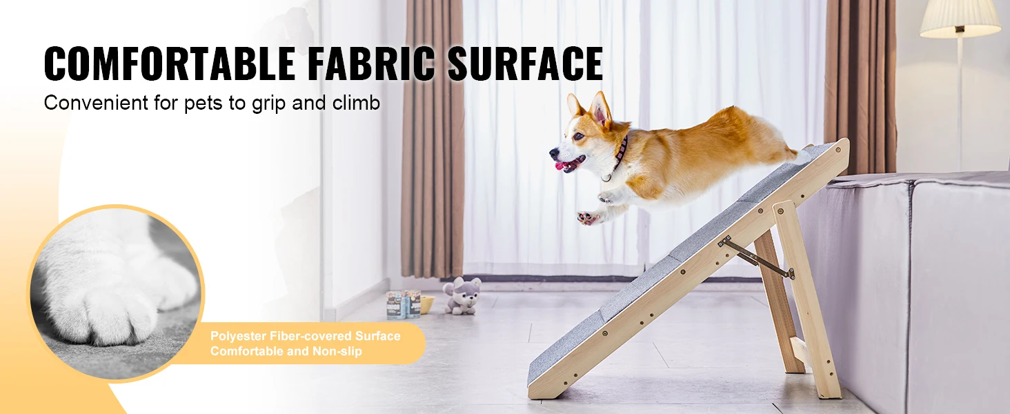 SucceBuy Wooden Pet Steps and Ramp Combo 2-in-1 Design Foldable Access for Beds Steps Structure for Pets of Small to Large Size SucceBuy Wooden Pet Steps and Ramp Combo 2-in-1 Design Foldable Access for Beds Steps Structure for Pets of Small to Large Size