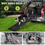 Upgraded Dog Ramp For Cars Folding Pet Ramp For Large Dogs With Non-Slip Surface Portable Outdoor Dog Car Ramp Up to 250 LBS - Image 6