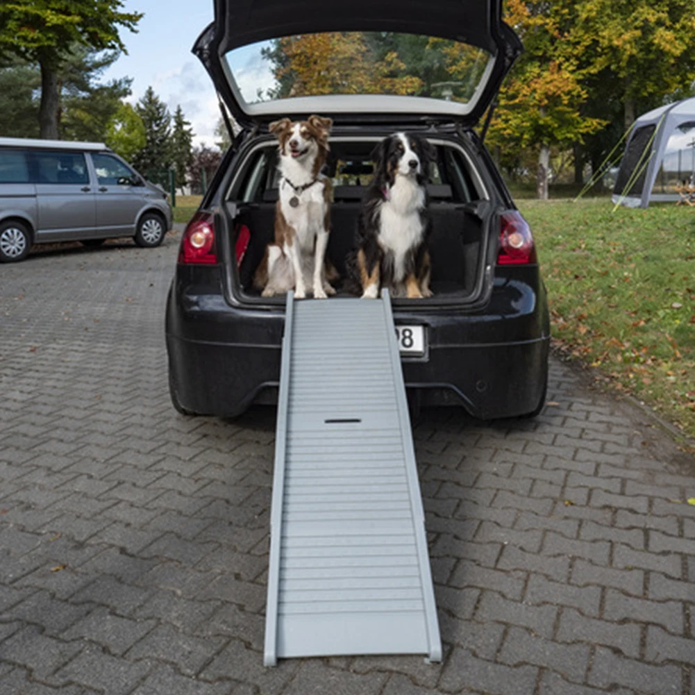 Folding Portable Dog Ramp Foldable Car Ramp for Dogs Non-Slip Rug Surface Pet Ramp Stairs for Medium & Large Dogs Get Into A Car