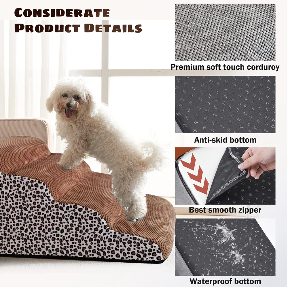 Dog Stairs Dog Stairs Non-Slip Pet Ramp Stairs Dog Ramp for Bed Pet Dog Steps 4 Tiers Training Stairs Removable and Washable Dog Stairs Dog Stairs Non-Slip Pet Ramp Stairs Dog Ramp for Bed Pet Dog Steps 4 Tiers Training Stairs Removable and Washable