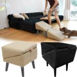 Dog Ramp for Bed Foldable Dog Vehicle Stairs Footrest Stool for Small Breed Animal Multifunctional Non-Slip Cat Vehicle Ramp