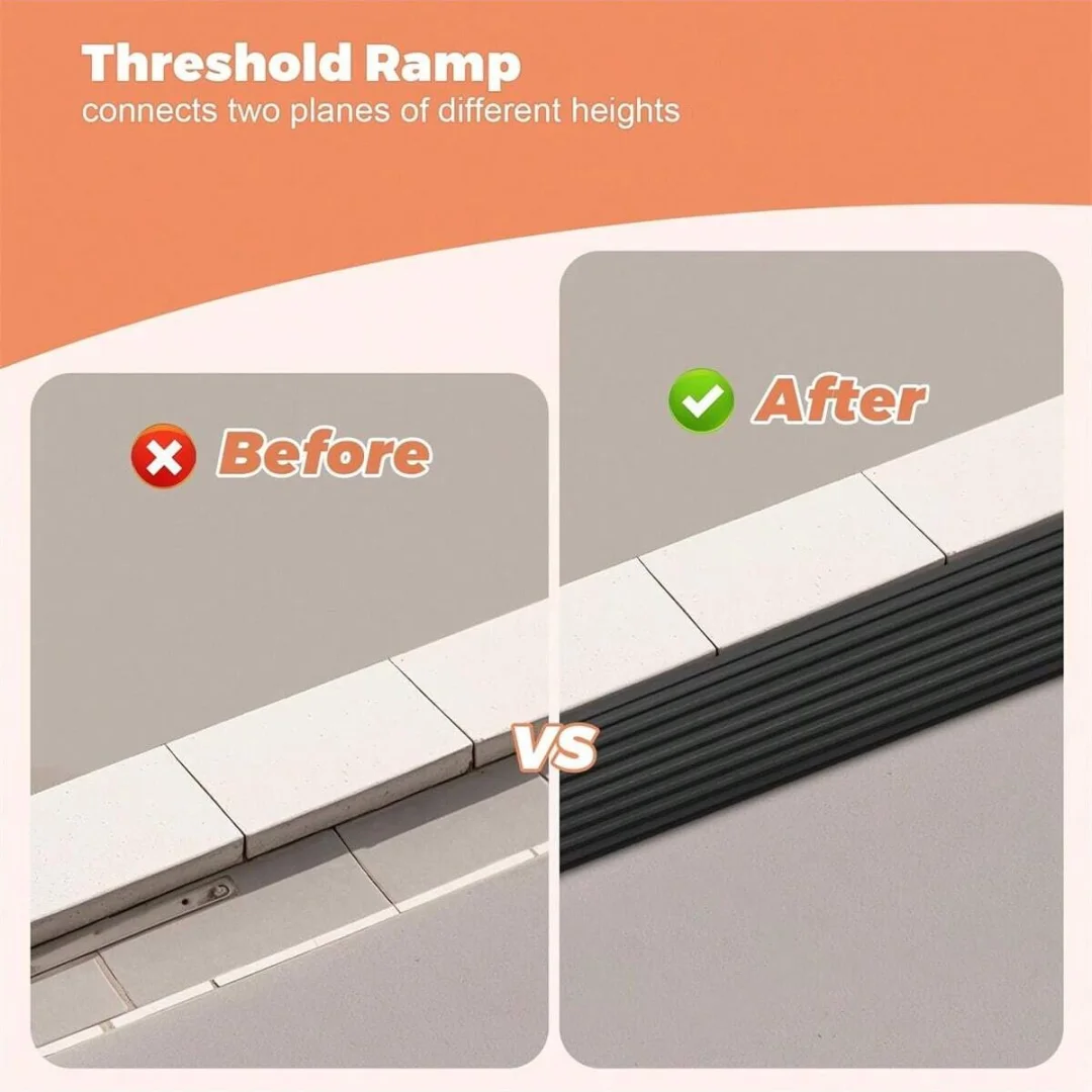 1PC 0.9mx5cm Multi-Purpose Ramp Mat Door Threshold Ramp- Self-Adhesive, Durable, Non-Slip, Suitable for Robotic Vacuums 1PC 0.9mx5cm Multi-Purpose Ramp Mat Door Threshold Ramp- Self-Adhesive, Durable, Non-Slip, Suitable for Robotic Vacuums