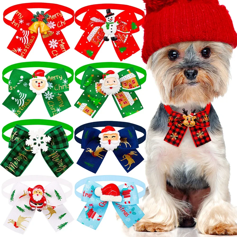 30PCS Christmas Dog Bowties For Dogs Christmas Grooming Small Dogs Pets Bowties Collar Pet Grooming Accessories For Small Dogs 30PCS Christmas Dog Bowties For Dogs Christmas Grooming Small Dogs Pets Bowties Collar Pet Grooming Accessories For Small Dogs