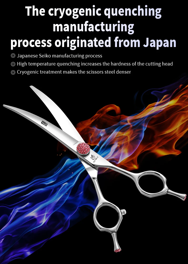 Fenice 6.5/7.0 inch High-end JP440C Alloy Steel Diamond Screw Grooming for Dogs Scissors Shears Kit for Dog Groomers Fenice 6.5/7.0 inch High-end JP440C Alloy Steel Diamond Screw Grooming for Dogs Scissors Shears Kit for Dog Groomers