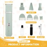 Professional Dog Hair Clipper Rechargeable Electrical Pet Grooming Trimmer Low Noise Dog Cat Hair Clipper Two Speed - Image 6