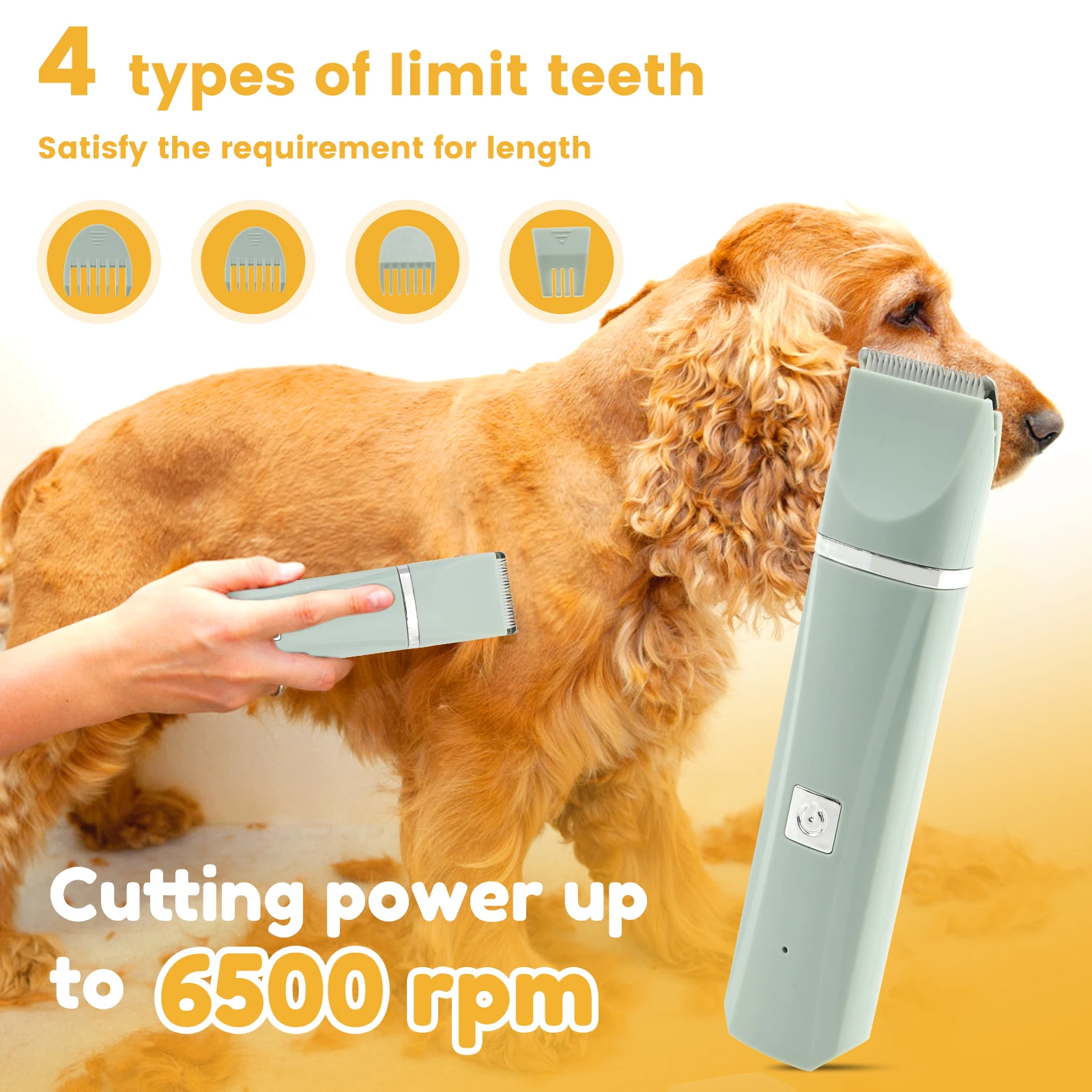 Professional Dog Hair Clipper Rechargeable Electrical Pet Grooming Trimmer Low Noise Dog Cat Hair Clipper Two Speed Professional Dog Hair Clipper Rechargeable Electrical Pet Grooming Trimmer Low Noise Dog Cat Hair Clipper Two Speed