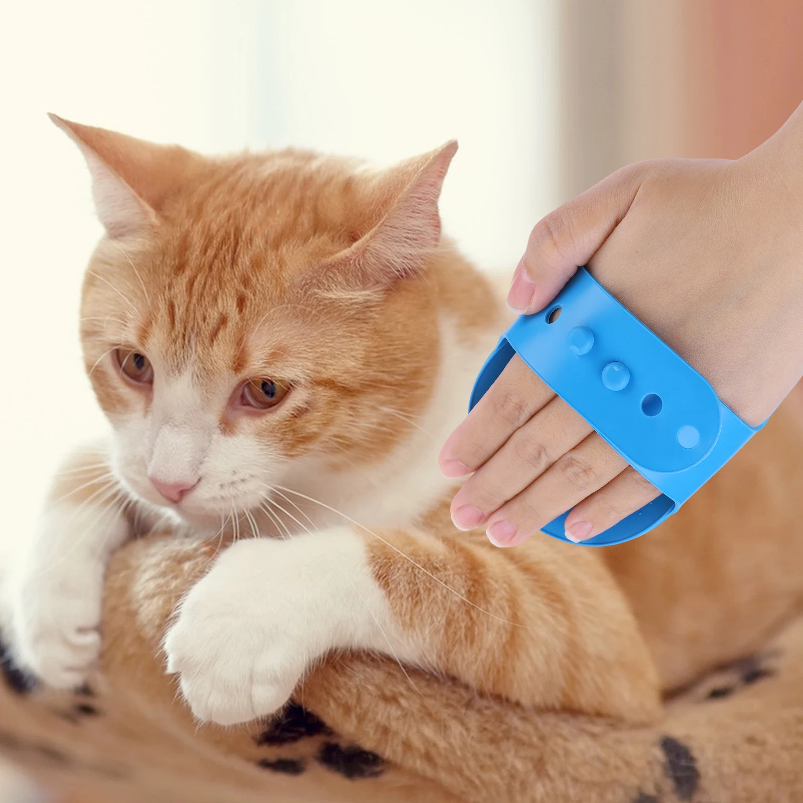 6PCS Pet Grooming Kit Silicone Dog Toothbrush Finger Dog Bath Gloves Dog Shampoo Brush Pet Grooming Gloves Dog Cat Bath Supplies