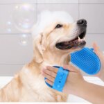6PCS Pet Grooming Kit Silicone Dog Toothbrush Finger Dog Bath Gloves Dog Shampoo Brush Pet Grooming Gloves Dog Cat Bath Supplies